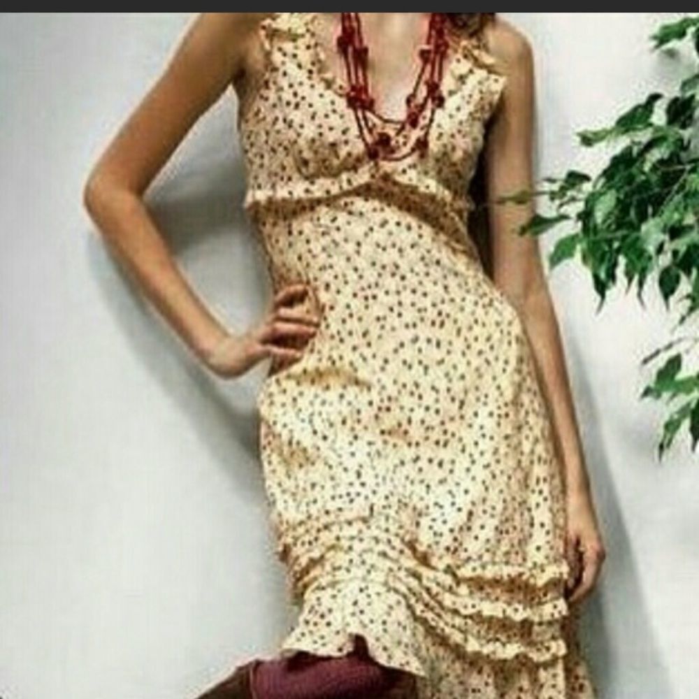 Odille Silk Cherry Blossom Prairie Style Dress 4